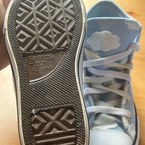 Converse Blue and White High-Top Sneakers